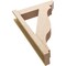 Ekena Millwork 6-in W x 22-in D x 34-in H Funston Slat Rough Cedar Woodgrain TimberThane Outlooker, Primed Tan OUTUR060X22X34FST24RCPR - alternate 4